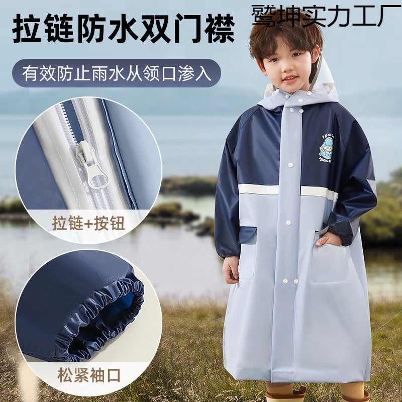 Children'S Raincoat Boys And Girls Children'S Full Body Waterproof Baby Kindergarten Primary School Girls School Special Poncho - Image 3